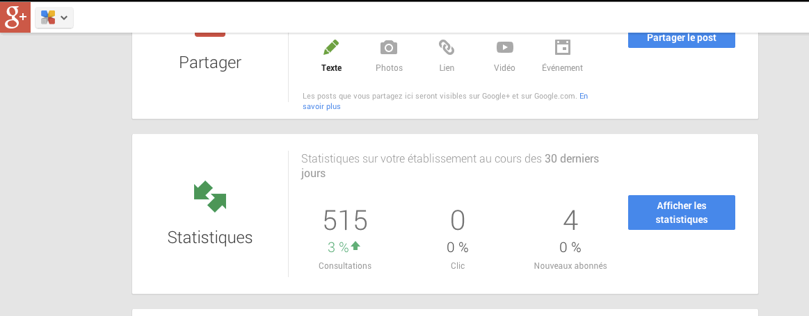 [Brève] Les statistiques des pages Google+ disponibles !